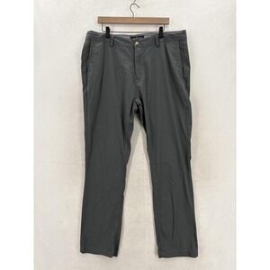 Nickel & Iron Satin Stretch Twill Chino Pants Mens 38x32 Gray Regular Fit Casual